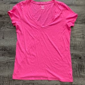 VS PINK V Neck in Hot Pink - NWOT